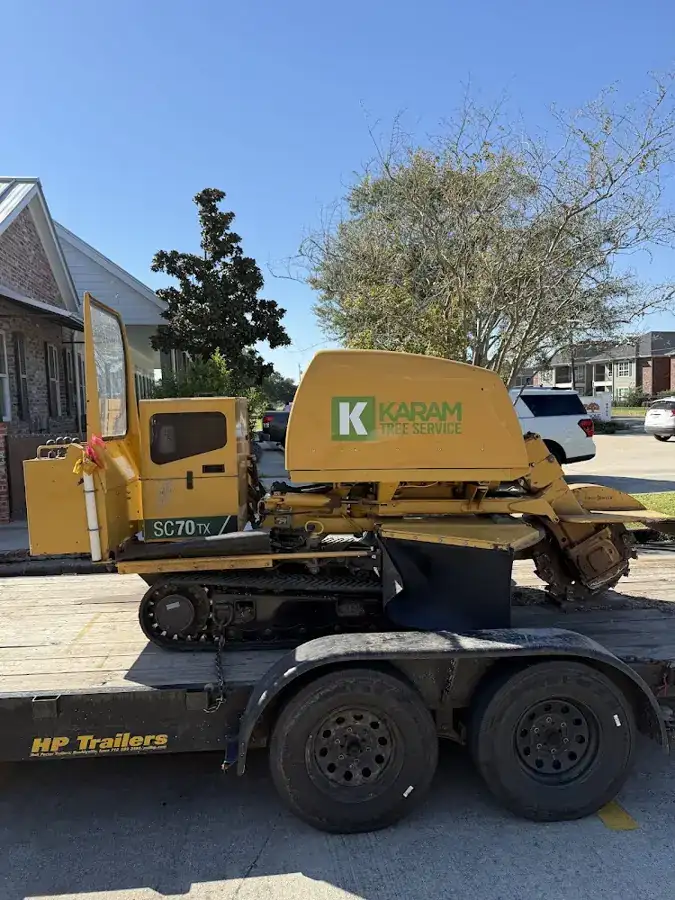 Karam Tree Service equipment at a job